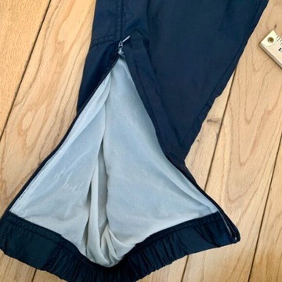 Vintage 90s Nike Windbreaker Track Pants Small 4-6 White Tag Waterproof Black - Picture 6 of 8